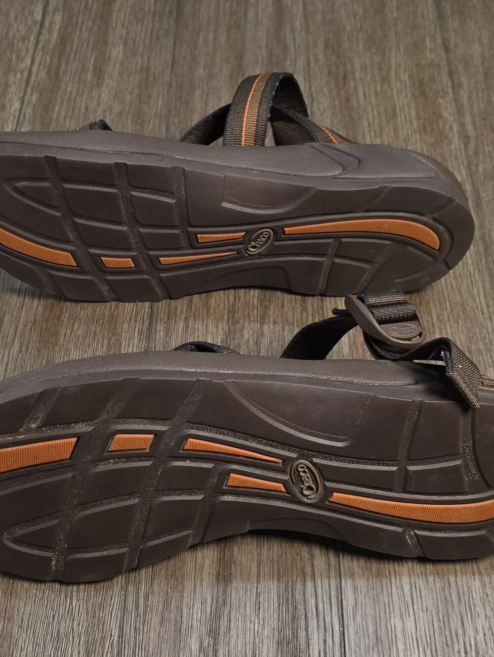 Men's Size 12 Chaco Z1 Classic Striped Sport Sandals Hiking Watee